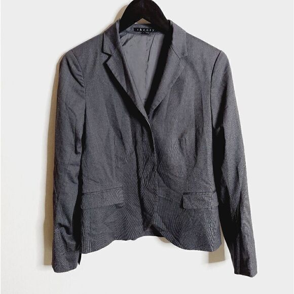 Theory Gray Wool Blazer - Picture 1 of 9